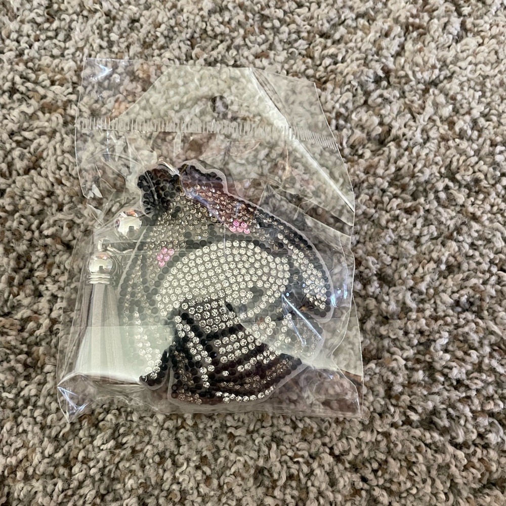 Rhinestone Eeyore Bag Charm - Picture 2 of 2